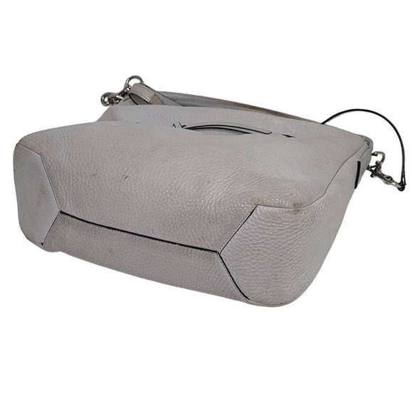 Coach BLEECKER PEBBLED LEATHER SULLIVAN HOBO (COACH F31623) SILVER/SOAPSTONE - Picture 6 of 14